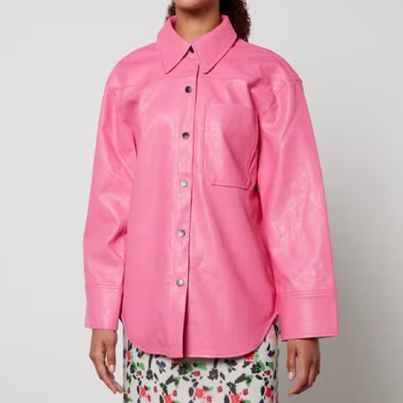 Baum und Pferdgarten Jackets & Blazers - Baum Und Pferdgarten Pink Faux Leather Shirt 💕💐